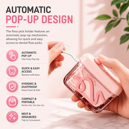 🛫One-Press Pop-Up Floss Pick Case