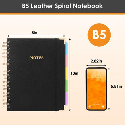 Premium Leather Spiral Notebook