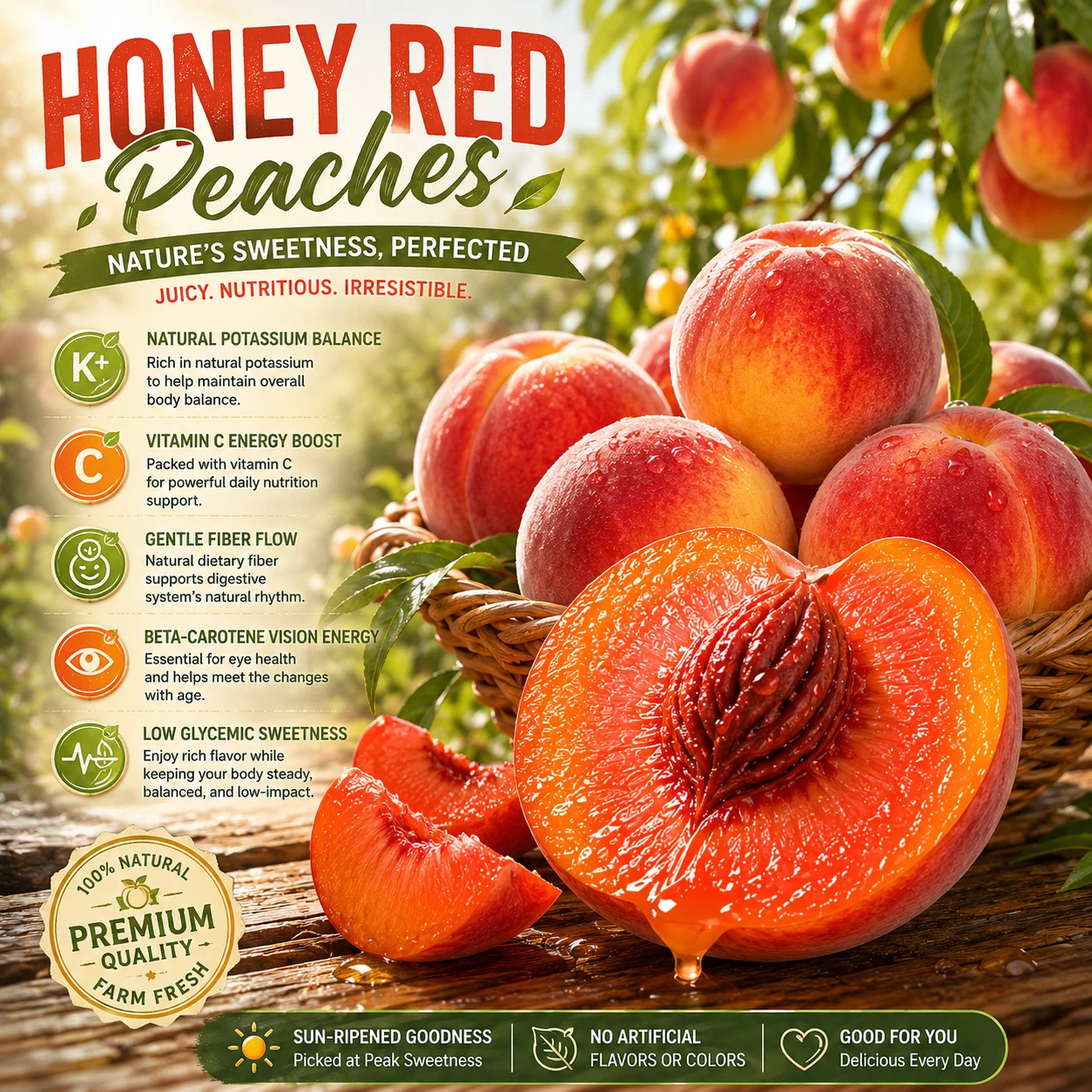 🍑🍑 Dwarf Peach Tree — Rare Red-Fleshed Variety — Ideal for Container Planting — Bears Fruit Within One Year — Can Be Planted Year-Round