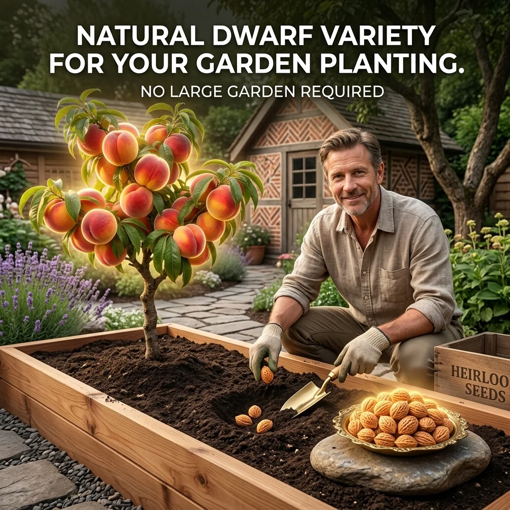 🍑🍑 Dwarf Peach Tree — Rare Red-Fleshed Variety — Ideal for Container Planting — Bears Fruit Within One Year — Can Be Planted Year-Round