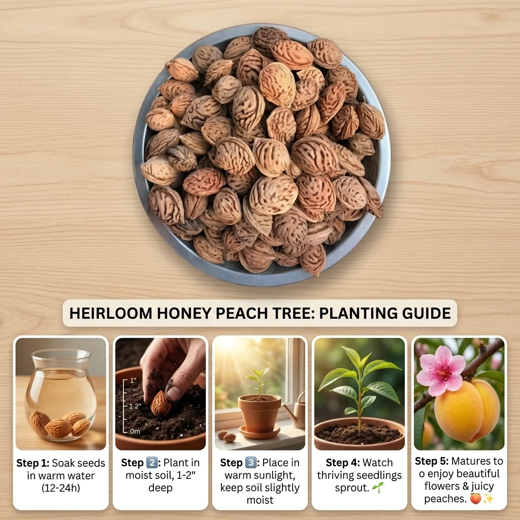 🍑🍑 Dwarf Peach Tree — Rare Red-Fleshed Variety — Ideal for Container Planting — Bears Fruit Within One Year — Can Be Planted Year-Round
