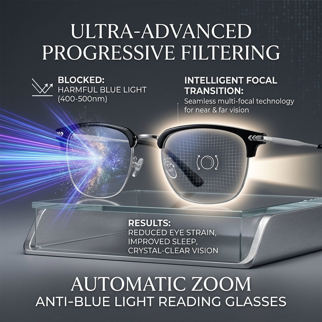 👓Best Selling 50% Off🔥Automatic zoom anti-blue light presbyopia glasses