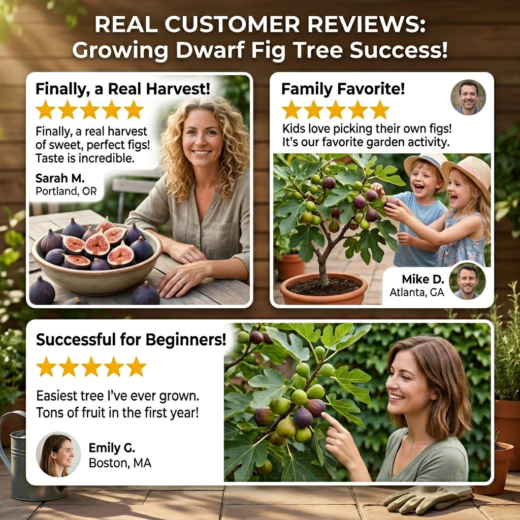🌳 Bears fruit within a year! This high-yielding, dwarf fig variety can be planted year-round. Featuring sweet, fresh, and crisp flesh, it is ideal for cultivation in pots, on balconies, or on farms, and is suitable for a wide range of climates.