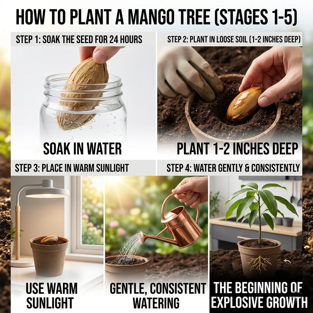 🥭The Guifei mango bears fruit annually, is a dwarf variety suitable for potted cultivation, and is ideal for home, balcony, and garden planting. It fruits quickly, yields high output, and is suitable for various climates.