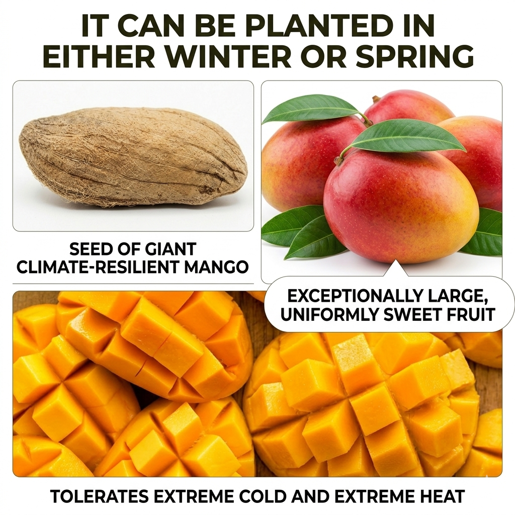 🥭The Guifei mango bears fruit annually, is a dwarf variety suitable for potted cultivation, and is ideal for home, balcony, and garden planting. It fruits quickly, yields high output, and is suitable for various climates.