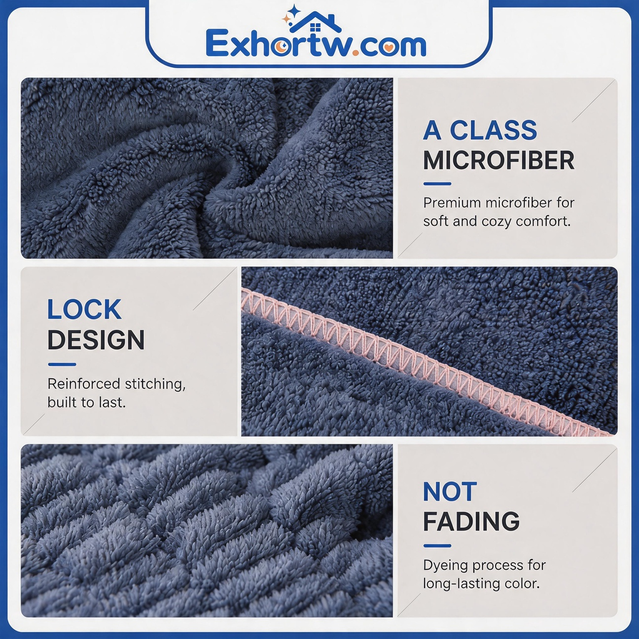 💦Exhortw™ 3-Piece Microfiber Hair Towel Caps