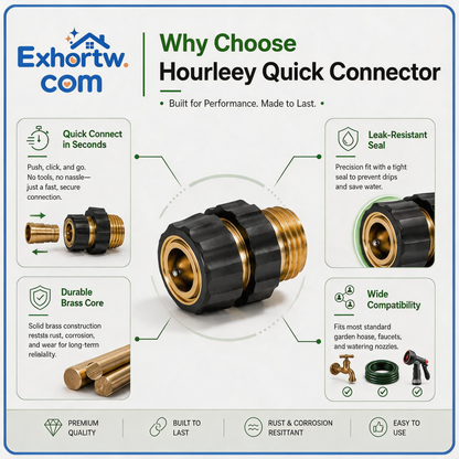 🔥2026 Hot Sale 65K+✨ Hourleey Garden Hose Quick Connector
