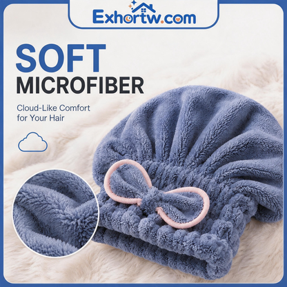 💦Exhortw™ 3-Piece Microfiber Hair Towel Caps