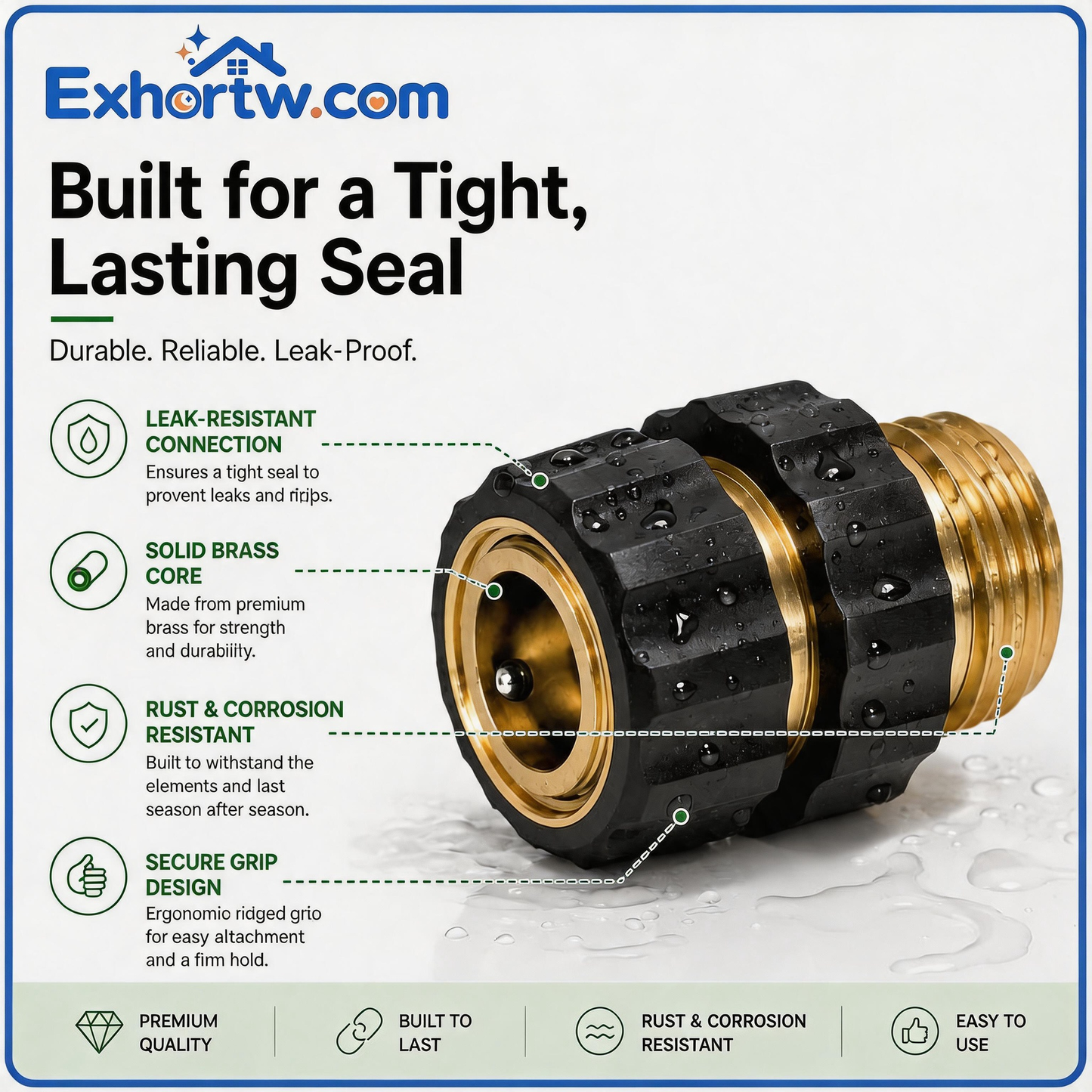 🔥2026 Hot Sale 65K+✨ Hourleey Garden Hose Quick Connector