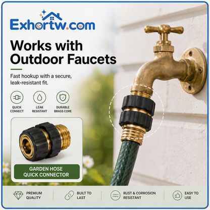 🔥2026 Hot Sale 65K+✨ Hourleey Garden Hose Quick Connector